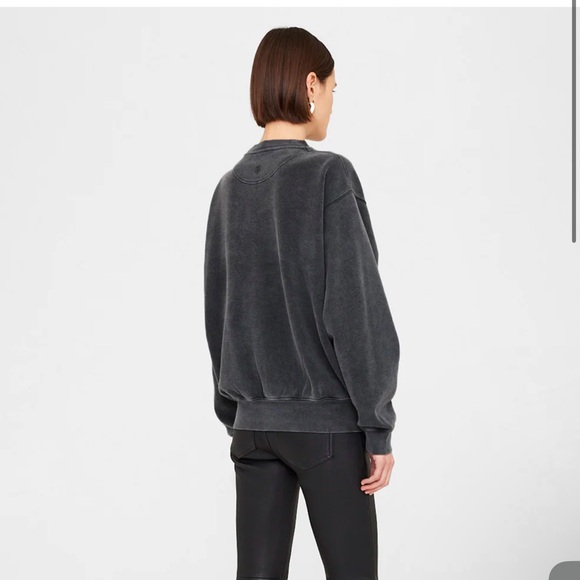ANINE bing RAMONA SWEATSHIRT UNIVERSITY NEW YORK - WASHED BLACK - Picture 4 of 4